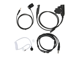 Fone De Ouvido Com Microfone De Garganta, Conector De 7,1 Mm E Kit Adaptador Ptt