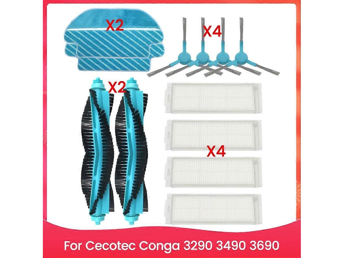 For 3290 3490 3690 Hepa Filter Roller Brush Mop Pads Cloth Vacuum Cleaner Spare Parts Side Brush