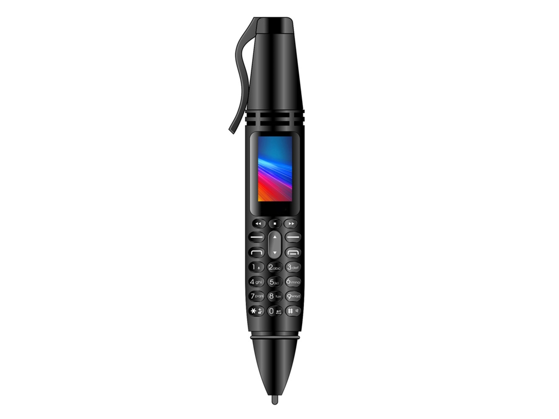 Telefone Caneta Tela Pequena Mini Caneta Celular Estudante Resistente À Uso Multifuncional Abs Preto