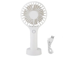 Ventilador Portátil Usb Recarregável de Mesa Branco