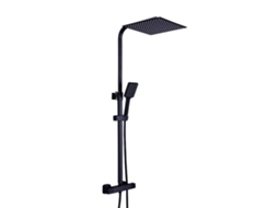 Sistema De Chuveiro Para Banheiro, Cabeça De Chuva De 30x30cm, Altura Ajustável De 80-120cm,preto