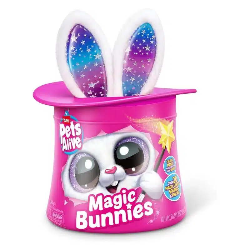 Peluche Interactivo Pets Alive Magic Bunnies Blanco 9549 Bl Zuru Jugatoysmás De 3 Años