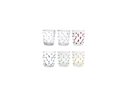Copo Zafferano Party Tumbler 45 Cl Multicolor Conjunto De 6 Peças De Vidro