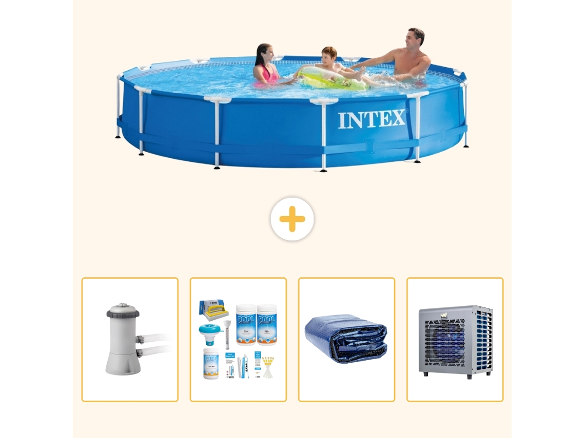 Intex Piscina Com Estrutura Redonda - 366x76 Cm - 5-peças S302