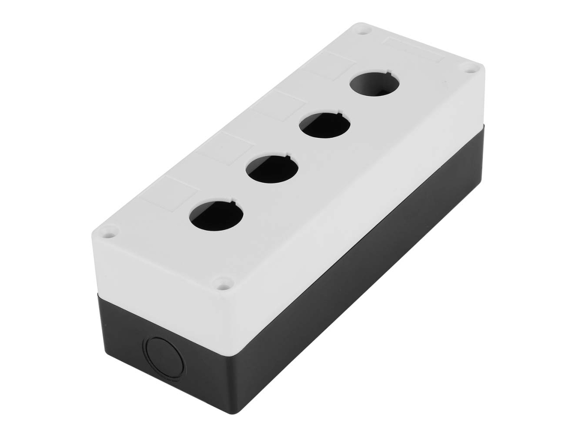 Caixa de Controle com Interruptor Botão 22mm 4 Furos