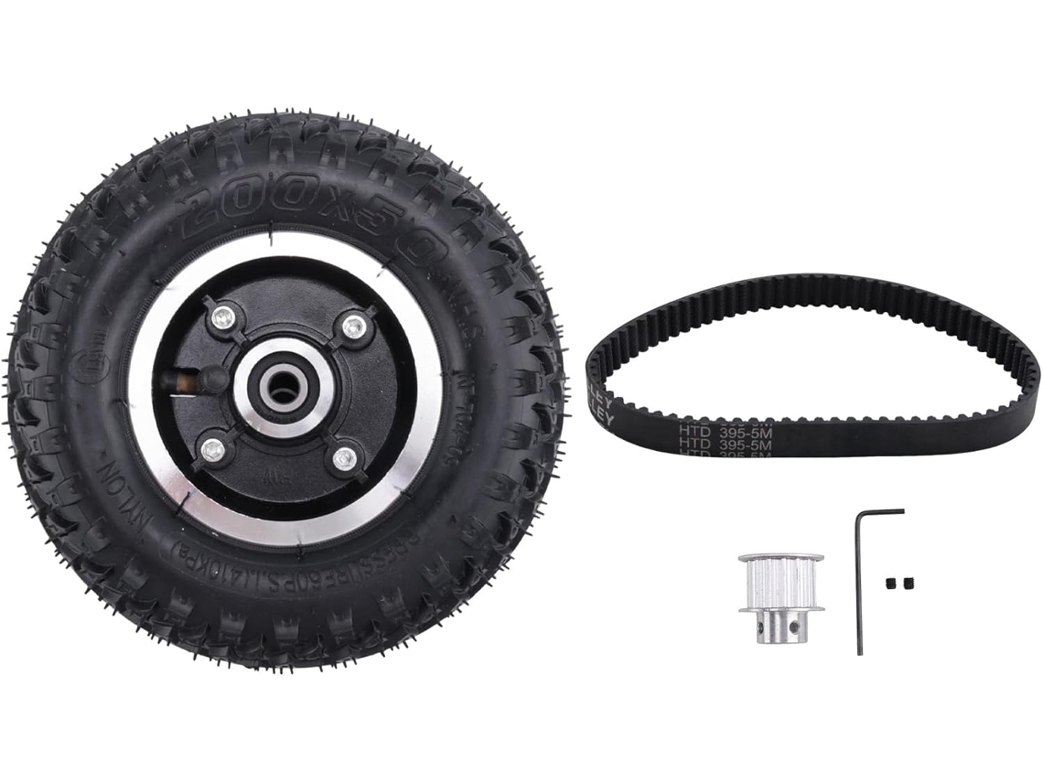 Kit de Rodas para Trucks de Skate Elétrico 200x50mm com Polia. SFUSHOS