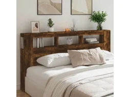 Cabecero LED 200x18,5x103,5 cm Madera Roble Ahumado Deriv.