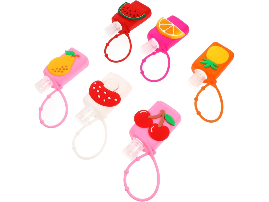 Conjunto De 6 Tampas De Silicone E Plástico Para Frascos De Creme