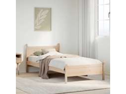 Vidaxl Cama Sem Colchão 75x190 Cm Madeira De Pinho Maciça