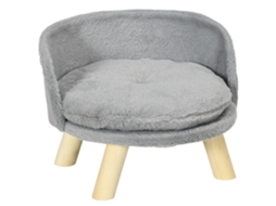 Cama para Cães Grandes com 2 Almofadas, Base Antiderrapante, Lavável, 110x70x35cm, Cinza