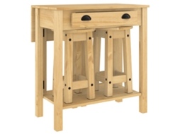 Bar Set, Bar Sets Vidaxl Marrom Madeira De Pinho