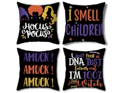 2026-4-pack Funda De Almohada Decorativa De Halloween Para Sofá, Coche Y Cama, Talla 45x45 Cm