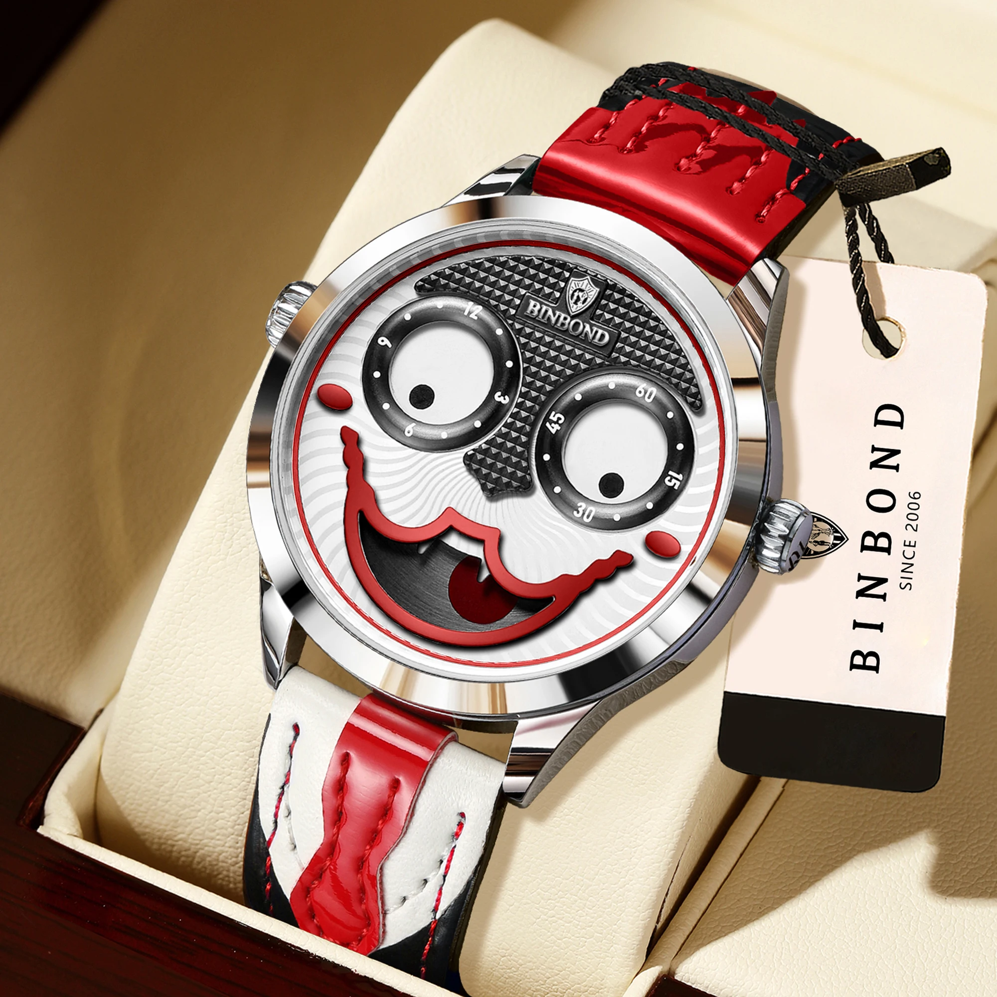 Relógio De Quartzo De Precisão, À Prova D'água, Casual, Com Pulseira De Couro Resistente.