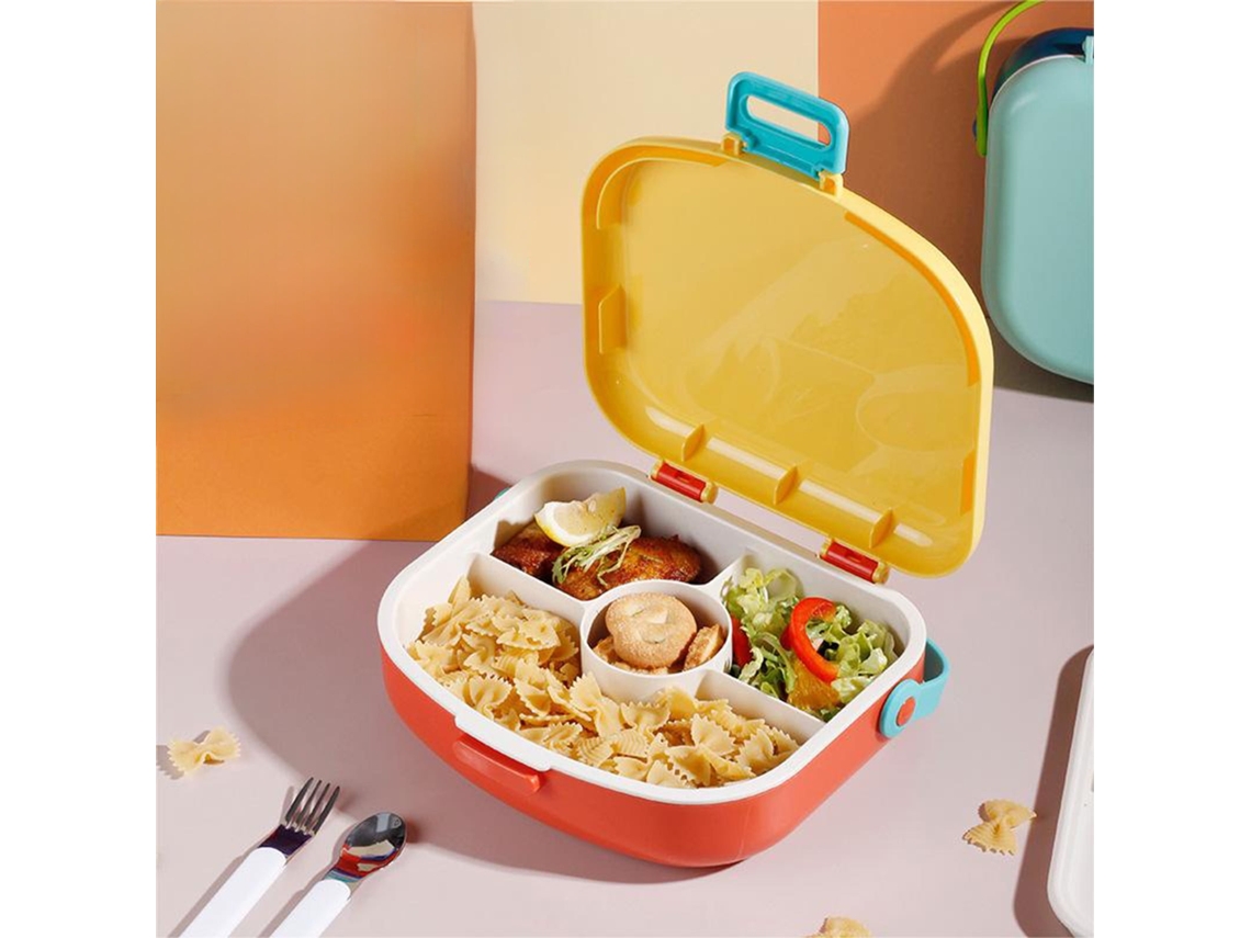 Marmita Bento Com Compartimentos Para Crianças E Adultos - Caixa De Almoço Portátil Para Trabalho E Casa