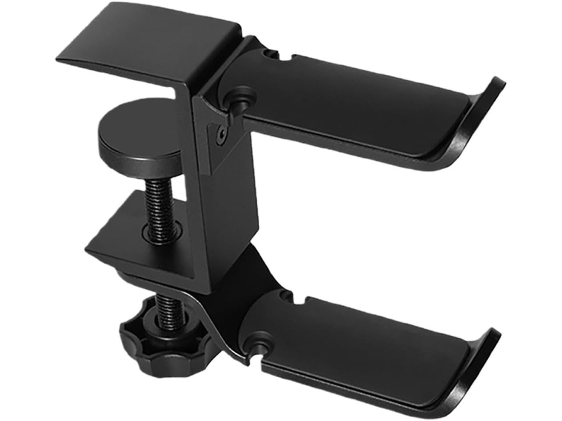 Suporte Ajustável Para Fones De Ouvido Com Clipe, Sem Necessidade De Furar, Feito De Plástico E Silicone, Para