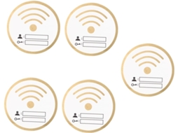 Conjunto De 5 Peças De Placas Acrílicas Apagáveis Para Senha De Wi-fi