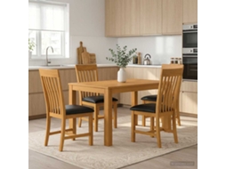 Vidaxl Conjunto De Sala De Jantar 5 Unid. Preto