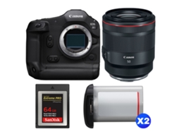 Eos R1 + Rf 50mm F/1.2 L Usm + 1 Sandisk 64gb Extreme Pro Cfexpress Type B + 2 Canon Lp e19 + Ebook “20 Dicas para Fotos Que Impressionam” CANON