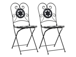 Folding Chair, Folding Chairs Vidaxl Preto Cerâmica (n/a)