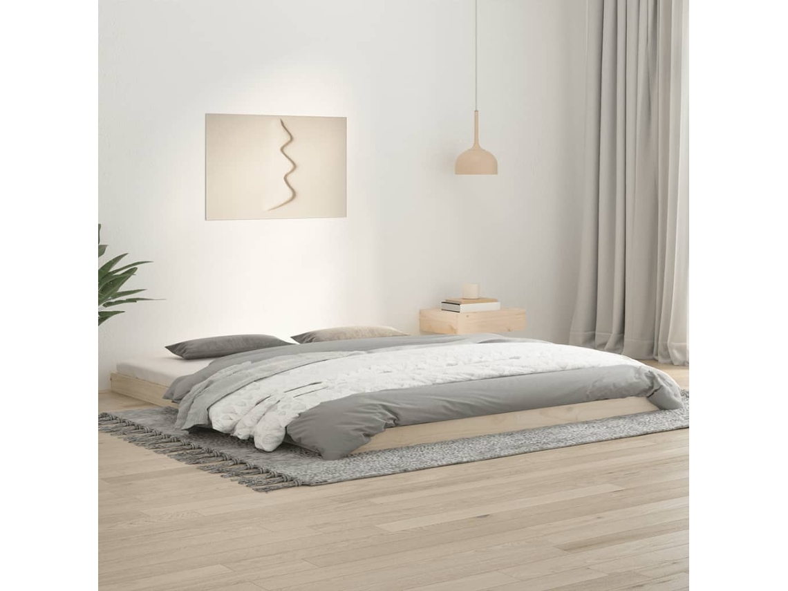 Estrutura De Cama Super King Size 180x200 Cm Pinho Maciço