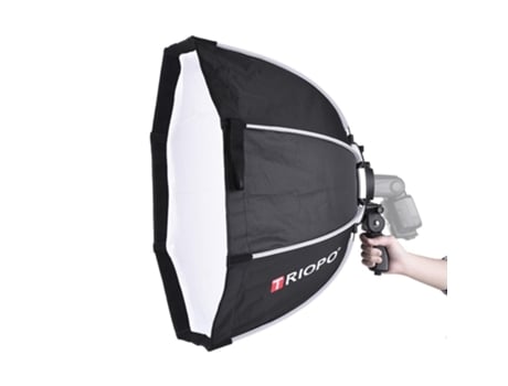 Triopo Softbox Octogonal Dobrável De 65 Cm Com 8 Polos E Alça De Pano Macio Para Luz De Flash Godox Yongnuo Na Câmera Andoer