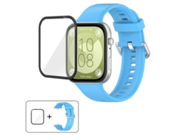 Pulseira De Silicone Com Fivela De Aço Prateado E Película Curva 3d.