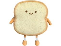 2026 almohada de Pan Tostado, Peluche, Divertida, Con Forma de Comida, Linda, Pequeña, para Sofá, Tapizada En Dorado.