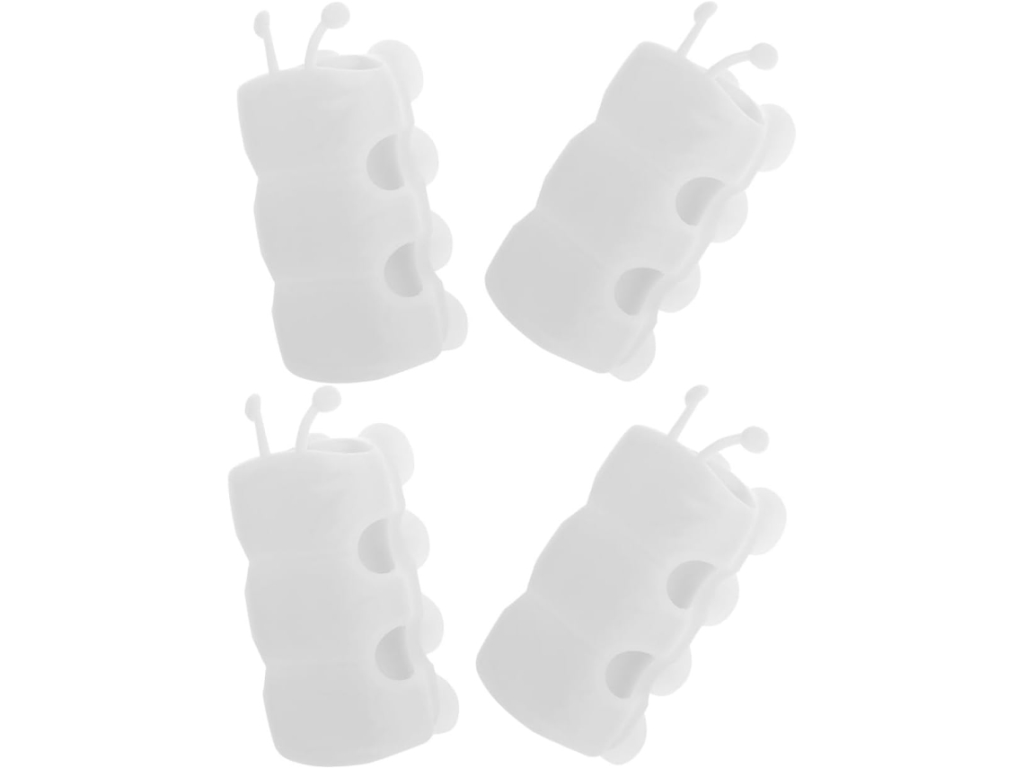 Alasum Conjunto De 4-suportes Chuveiro Com Ventosas Silicone Para Parede Do Banheiro, Remoção Sem Resíduos E Universal