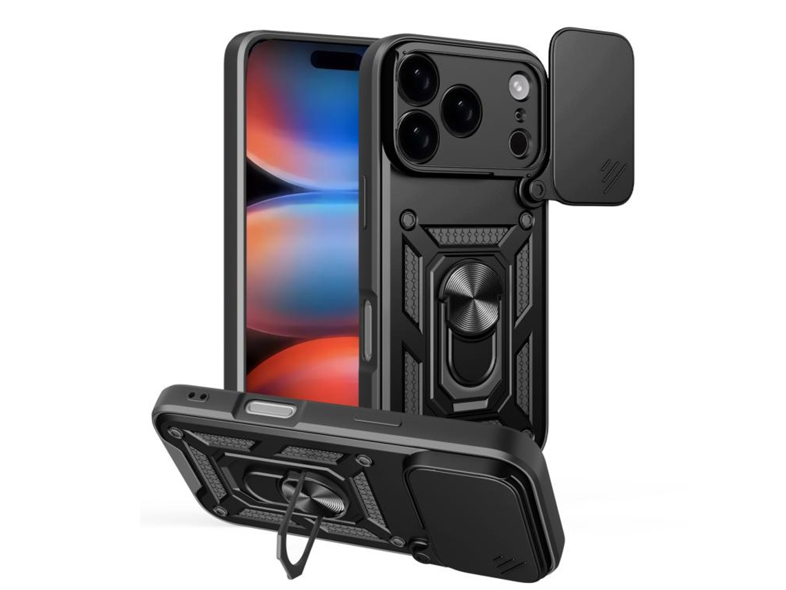 Capa Para Iphone 17 Pro - Tampa Deslizante Para Câmera - Tpu Pc