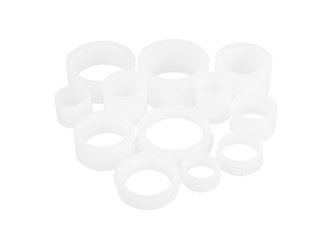 Conjunto De 12 Anéis De Plástico Branco Para Esmerilhadeira De Bancada, Compatíveis Com 7 Discos De Esmeril.
