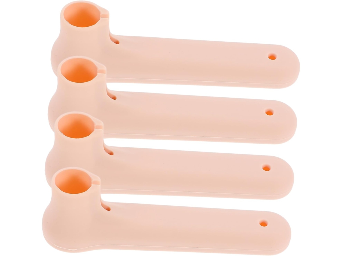 Conjunto De 4 Capas Silicone Bege Para Maçanetas Portas