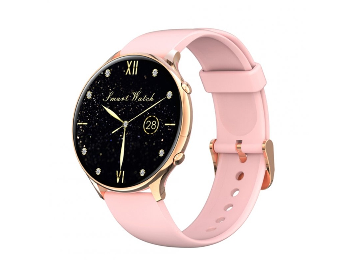 Smartwatch Qs06 Alarmes Multifuncional Ip67 À Prova D'Água de Pulso Rosa
