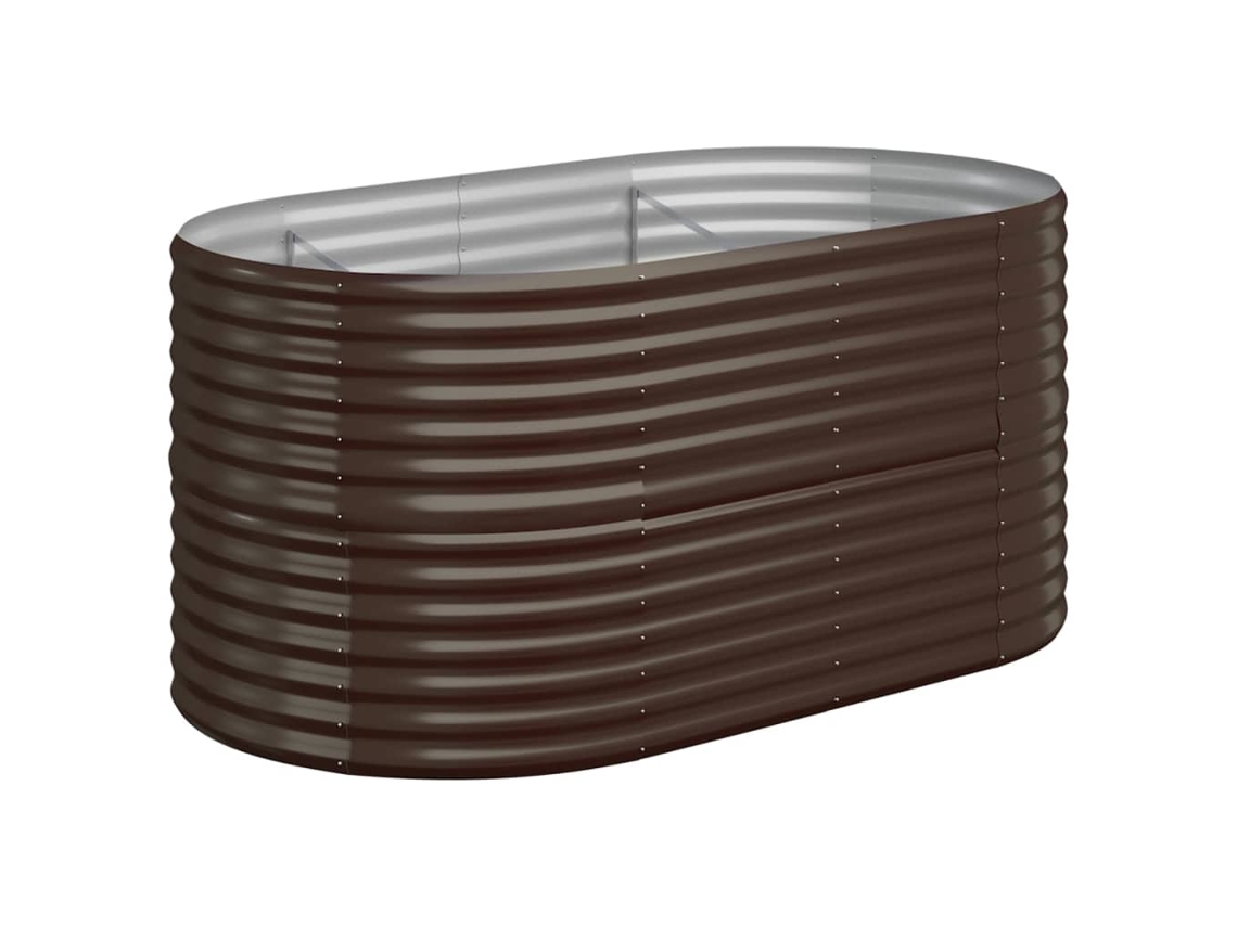 Vaso de jardim VIDAXL Marrom Aço (152x80x68cm)