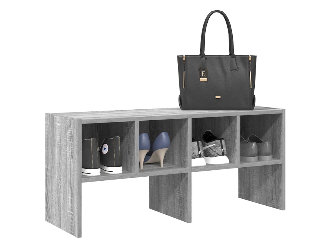 Vidaxl Sapateira Empilháveis 89,5x30x40 Cm Cinzento Sonoma
