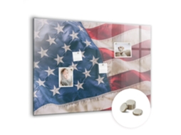 Quadro Magnético De Parede Bandeira Americana Para O Quarto Das Crianças Espelharte (100x70 Cm)