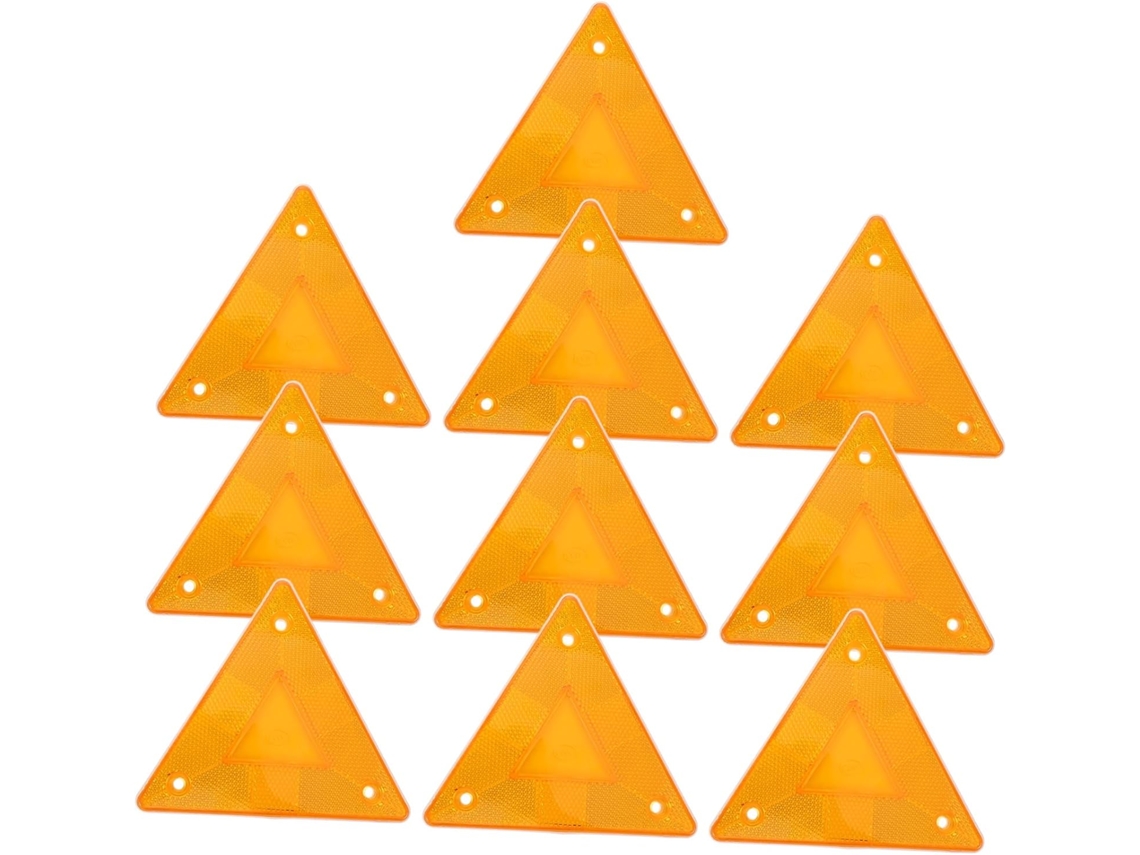 Conjunto De 10 Placas Refletoras De Sinalização Rodoviária Para Veículos Lentos.