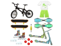 Mali conjunto de Brinquedos Bicicleta e Skate de Dedo Verde Durável Fácil de Jogar para Casa