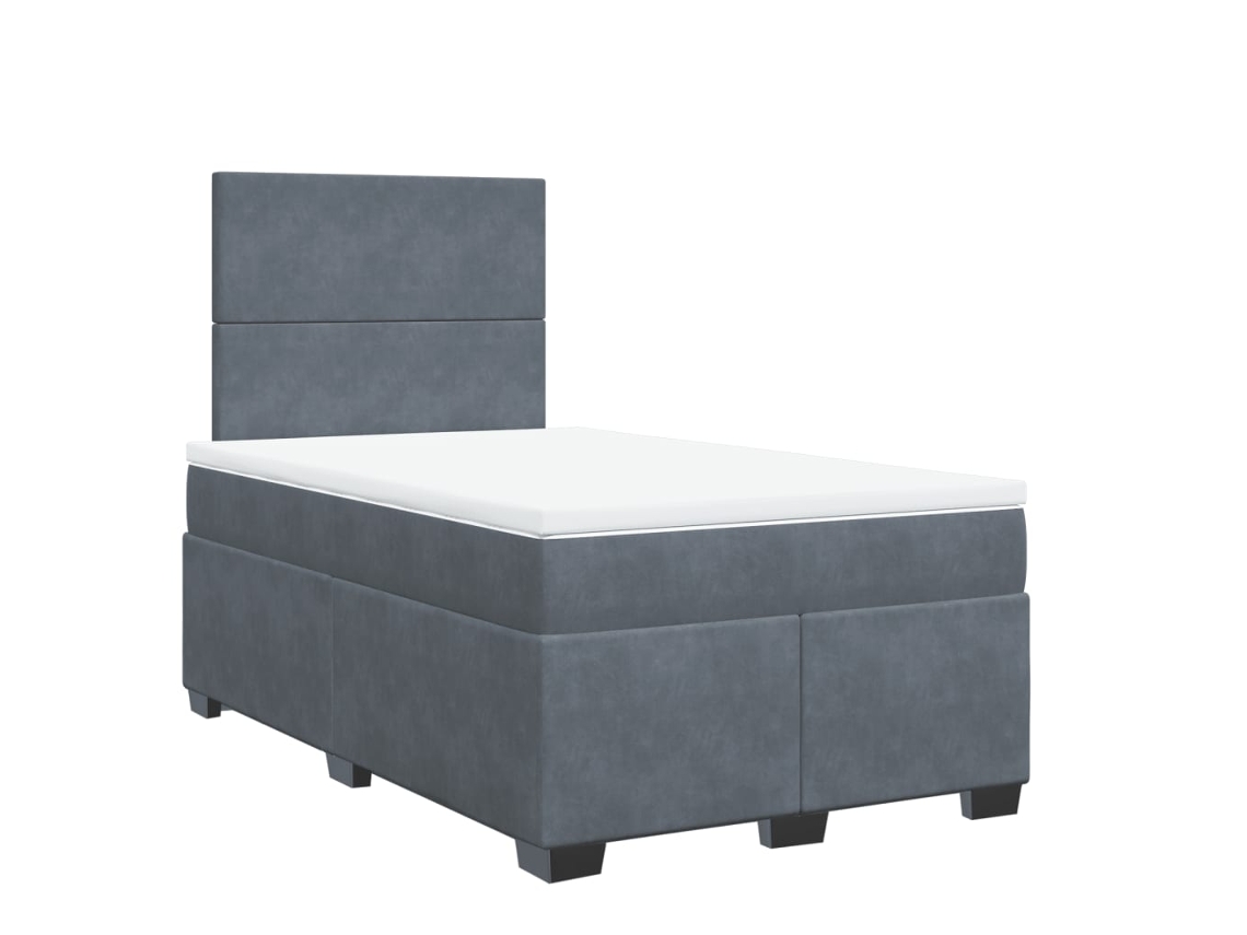 Box Spring Bed, Box Spring Beds Vidaxl Cinzeto Veludo (120 X 190 Cm)