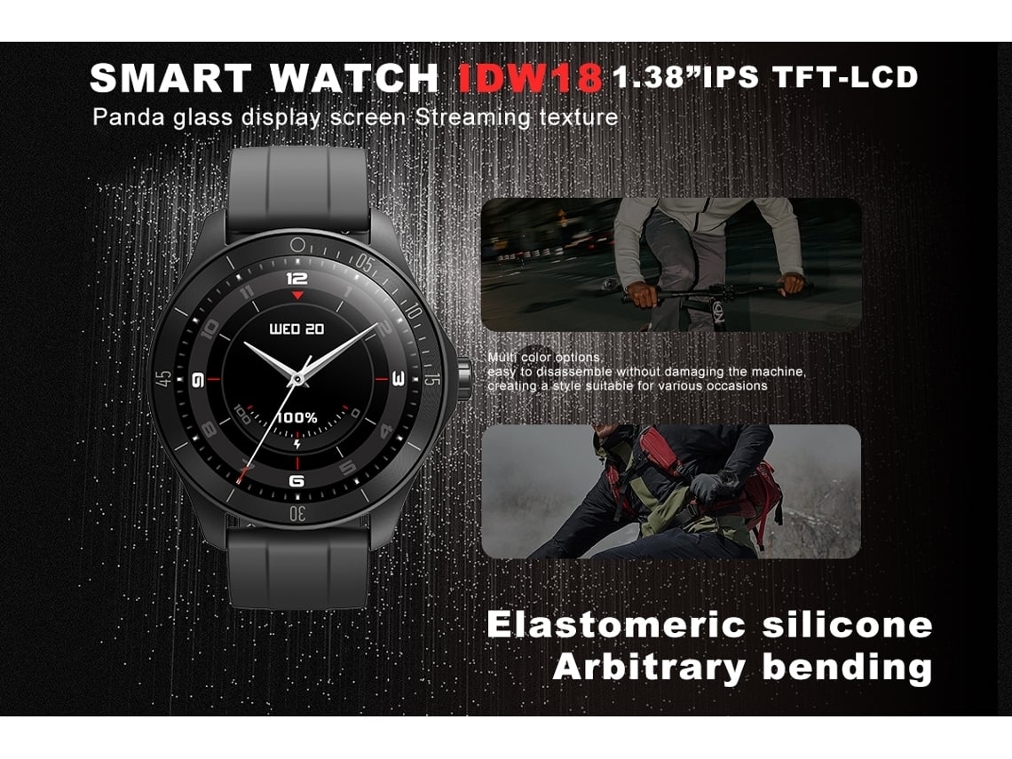 Smartwatch Idw18-Black Preto