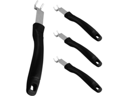 Conjunto De 4 Pinças Para Churrasco Em Aço Inoxidável Com Cabo Antiderrapante 22cm Comprimento, Ideais Para Camping E