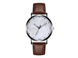 Reloj De Hombre Zhoulianfa De Cuero Artificial De Cuarzo Pulsera Moda (café Oscuro)
