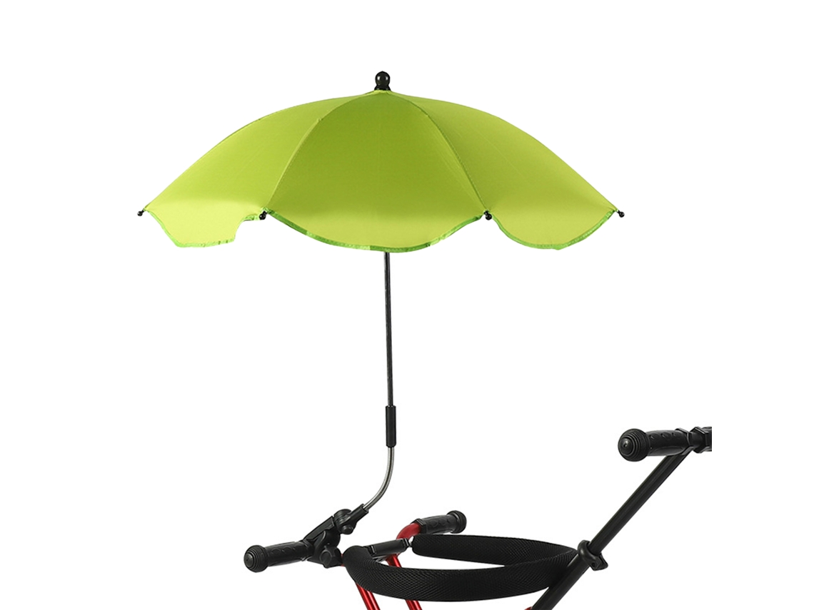 Guarda chuva Portátil com Prendedor Ajustável 360° UPF 50+ para Cadeiras Praia Verde 66cm