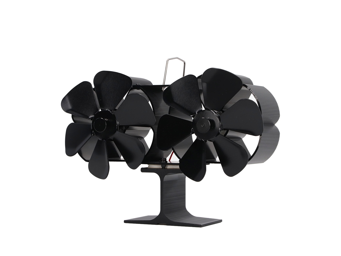 Ventilador de ar condicionado de seis pinos com cabeça dupla (certificado CE, baixo ruído, alta eficiência, alimentado por calor)