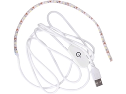 Fita De Led Adesiva Com Controle Por Toque, 5v Usb, 0,3m, Branco Frio 6500k Para Máquinas