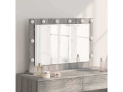Vidaxl Espelho De Vaidade Cinza Sonoma 80 X 55 X 18 Cm Retangular