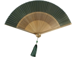 Éventail Flexível Em Soie E Bambu Lisse E Confortável Em Madeira Chinesa Vintage Creux Antigo