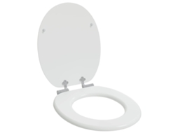 Vidaxl Assento De Sanitário Com Fechamento Suave Branco 44 X 38 Cm