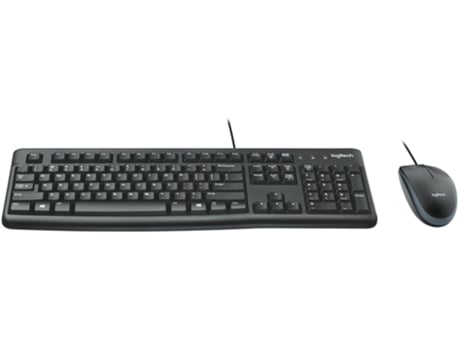 Teclado + Rato LOGITECH MK120 (Com Fio - Teclado Numérico) — Com fio