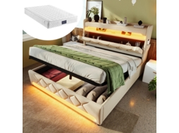 Cama Casal, Robusta, Durável, Design Prático, Fácil Instalação, Qualidade Superior, Colchão Não Incluso