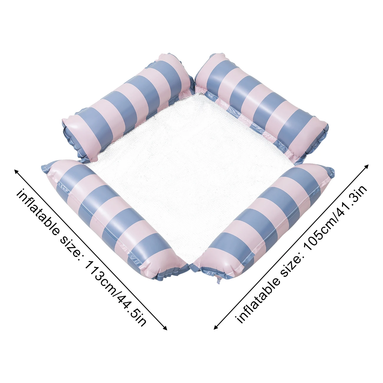 (rosa) Colchão Inflável Flutuante Para Piscina Para Adultos, Jangada Flutuante Multifuncional 4 Em 1, Rede Aquática